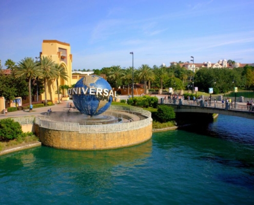 Universal Globe at Universal Studios in Orlando.