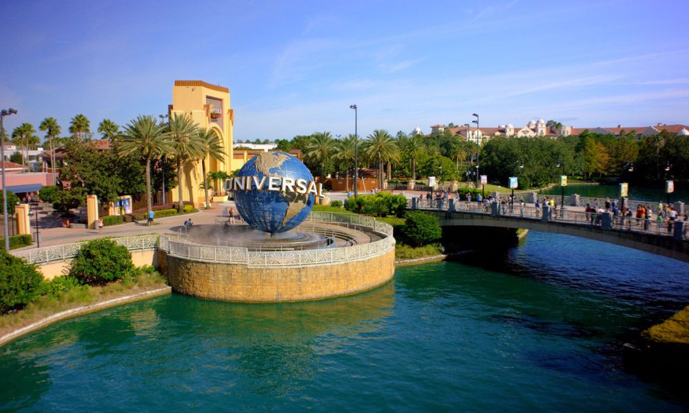 Universal Globe at Universal Studios in Orlando.