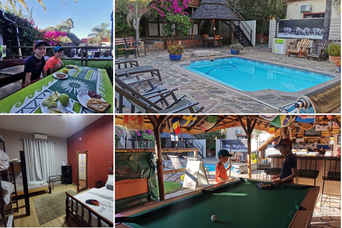 Images of Chameleon Backpackers hostel in Windhoek.