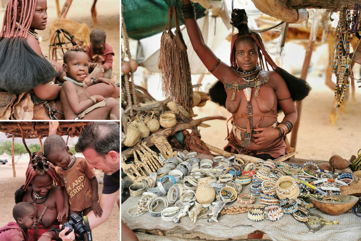 Images of a Himba family in the Hoanib Valley in Namibia.