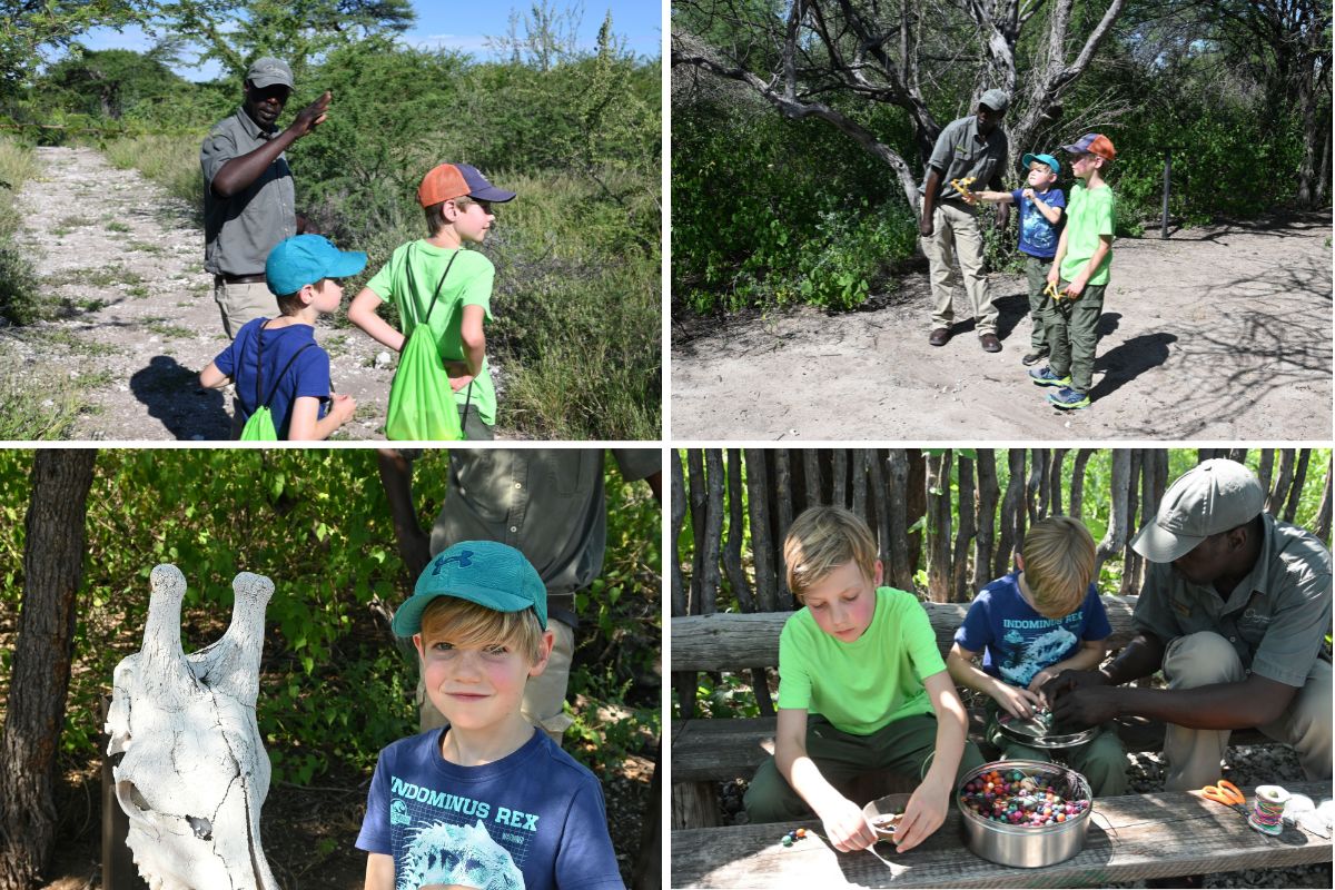 Junior bush walk at Onguma Forest Camp in Namibia.