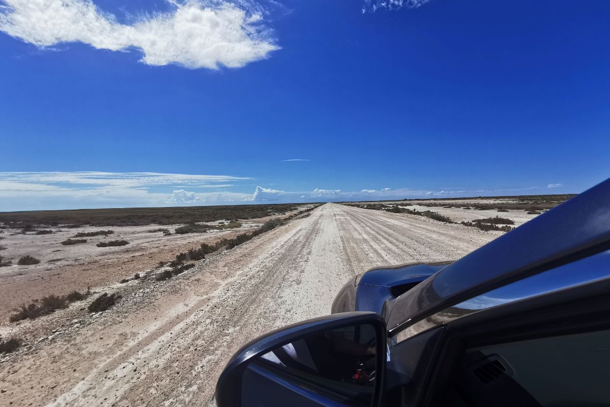 Condition of the main road leading through Etosha National Park.