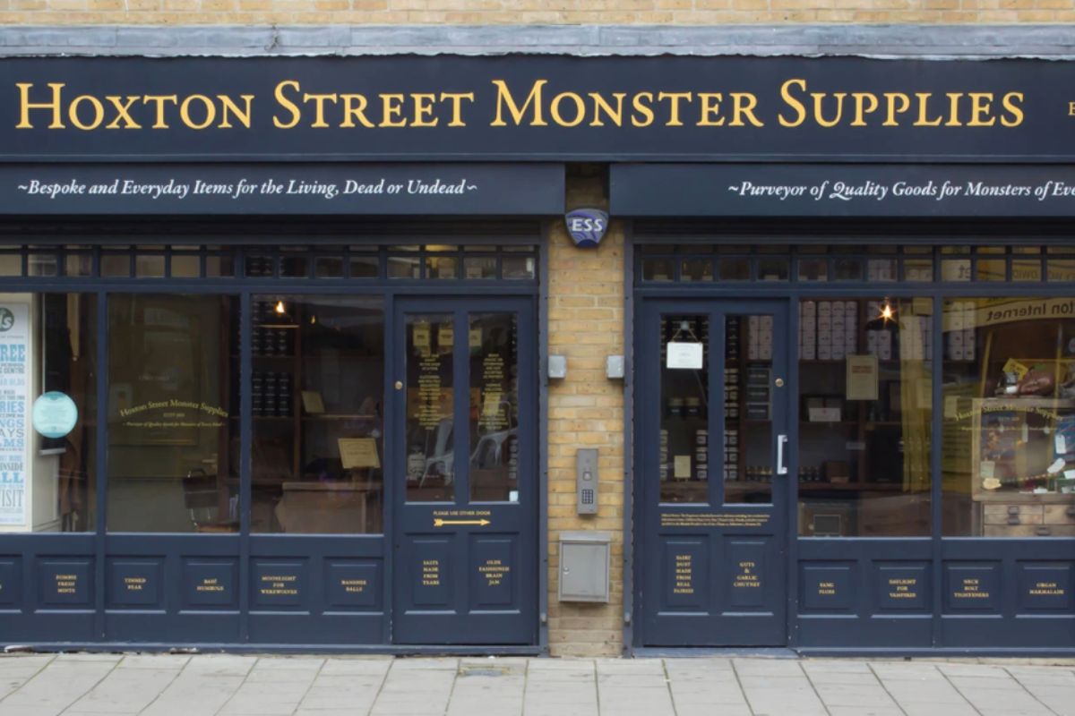Hoxton Street Monster Supplies store front.